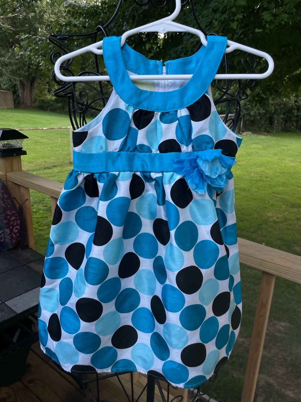 24 Mths Holiday Editions Blue Polka Dott Puffy Dress